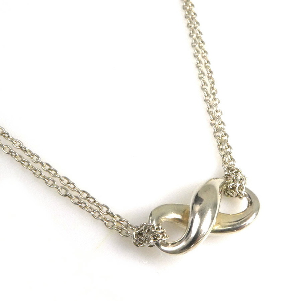 Tiffany Infinity Double Chain Necklace Silver